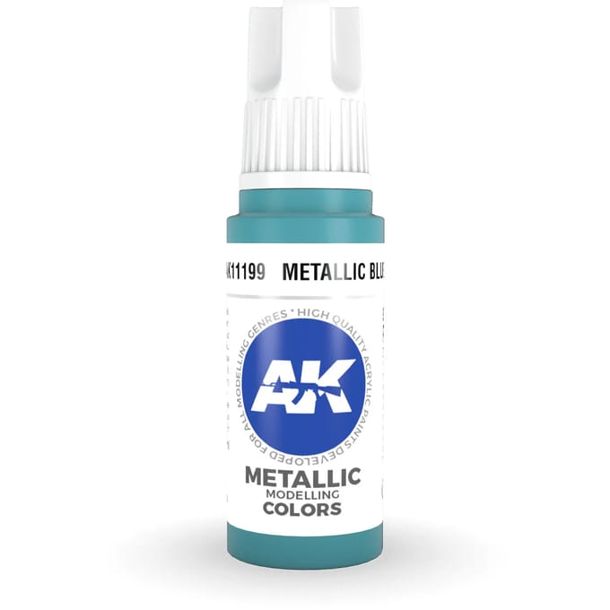 Metallic Blue Acrylic Modelling Color - 17ml - AK-11199