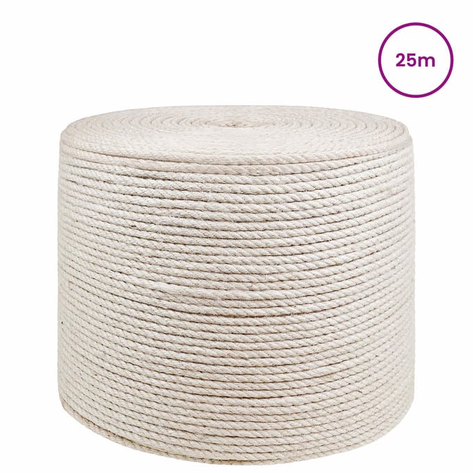 vidaXL - Jute - Touw - 8 - mm - Wit - 100% - Tossa - jute