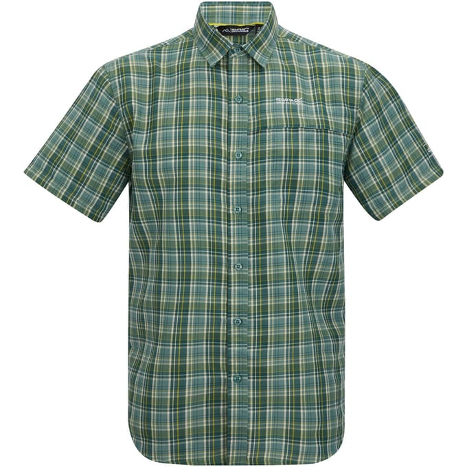 Regatta Heren Mindano Multi Check Korte Mouwen Shirt (Arctic)