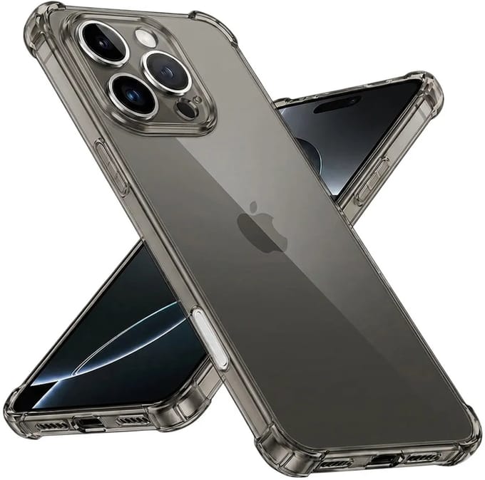 Hoesje geschikt voor Apple iPhone 16 Pro - Techsuit Shockproof Silicone Back Cover - Zwart