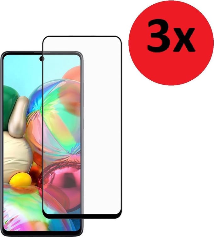 Samsung Galaxy A52 Full Screenprotector - Samsung A52 Full Tempered Glass 3x