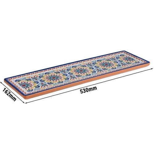 GGM Gastro (6 Stück) GN-Tablett 2/4 - ARABESQUE - Melamin - Höhe: 20mm - Terrakotta