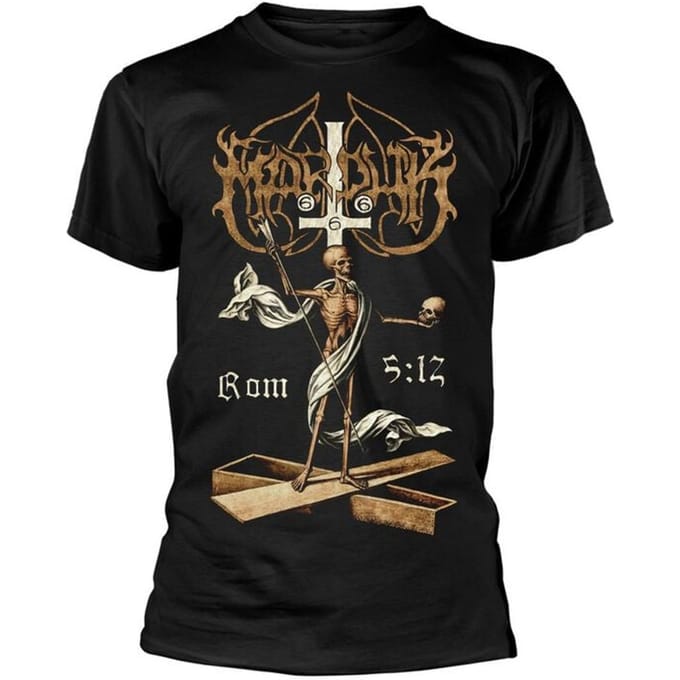 Marduk T-shirt - Rom 5:12 - S tot M - voor Mannen - zwart