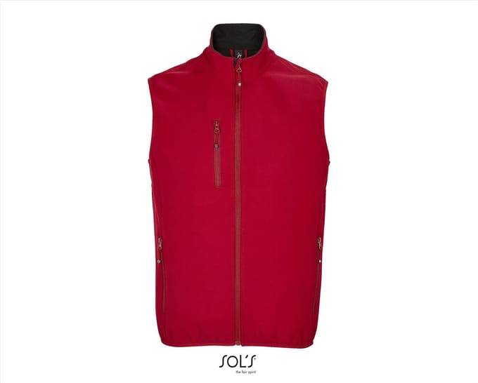 SOL'S Men´s Falcon Zipped Softshell Bodywarmer L03825 - Pepper Red - L