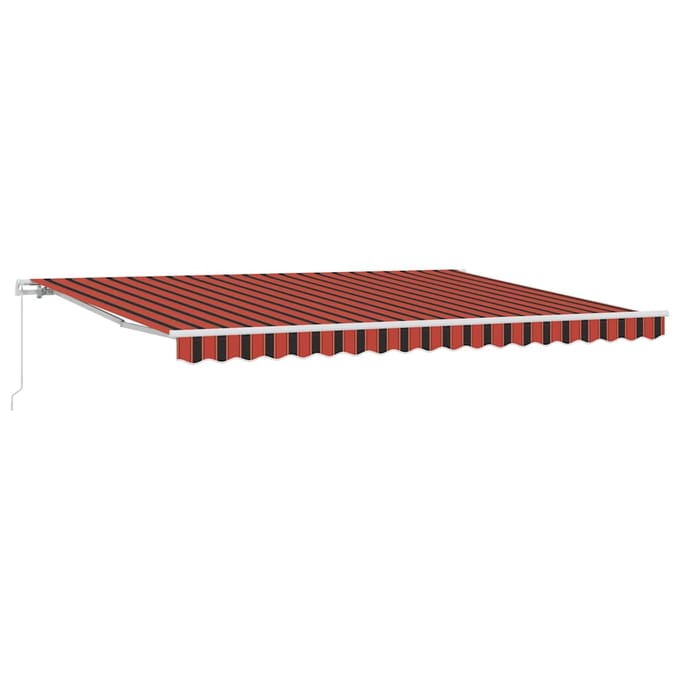 vidaXL - Uitschuifbare - luifel - Oranje - en - Bruin - 450 - x - 350 - x - 165 - cm