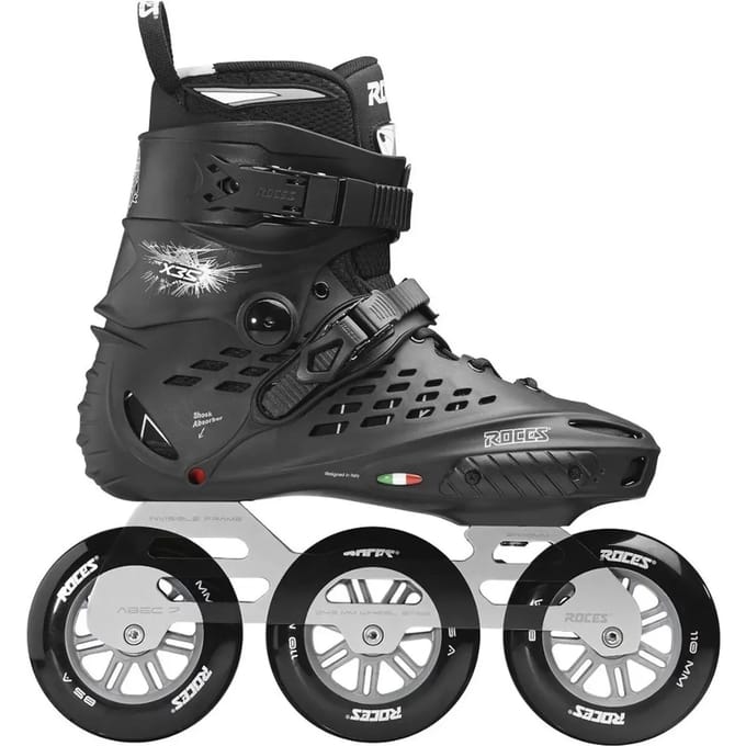 Roces X35 110 Skeelers - Inline Skates - Volwassenen - Zwart/Zilver - Maat 46