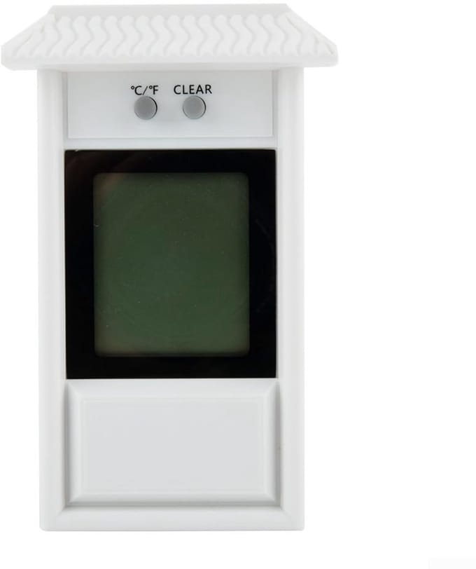 Digitale Thermometer - Max Min Meter - Binnen en Buiten - Dakbescherming Ontwerp - 14 x 9 x 4 cm