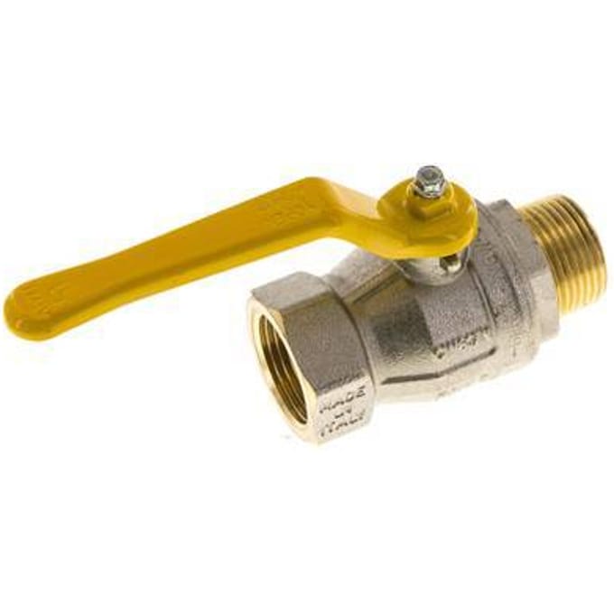 Buiten x Binnendraad R/Rp 1 inch Gas 2-Weg Messing Kogelkraan - BL2BN-M-GA-MF-100