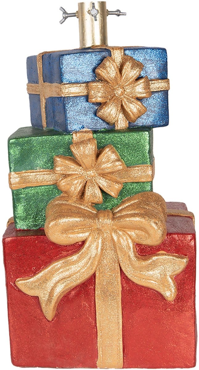 Clayre & Eef Kerstboom Standaard Cadeau 25x28x48 cm Rood Keramisch materiaal