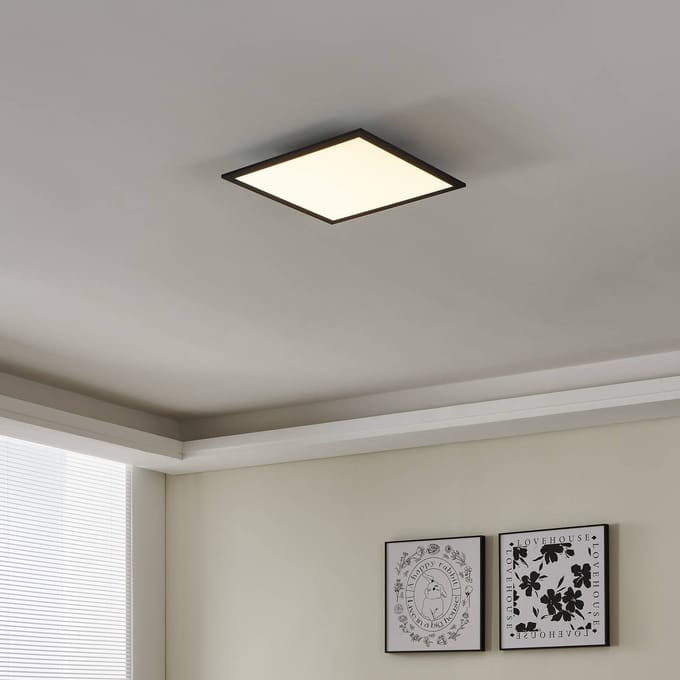EGLO connect.z Salobrena-Z Smart Plafondlamp - 45 cm - Zwart/Wit - Instelbaar wit licht - Dimbaar - Zigbee