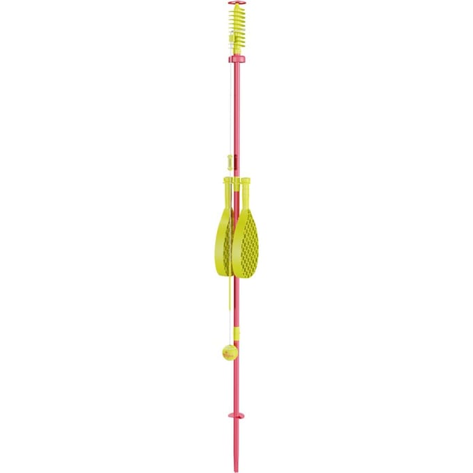 Swingball Classic - Tennispaal met All Surface Basis - Met Rackethouder & Grondspies - Rood/Geel