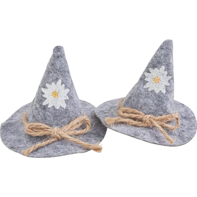Miniatuurhoedje van vilt, 2 stuks