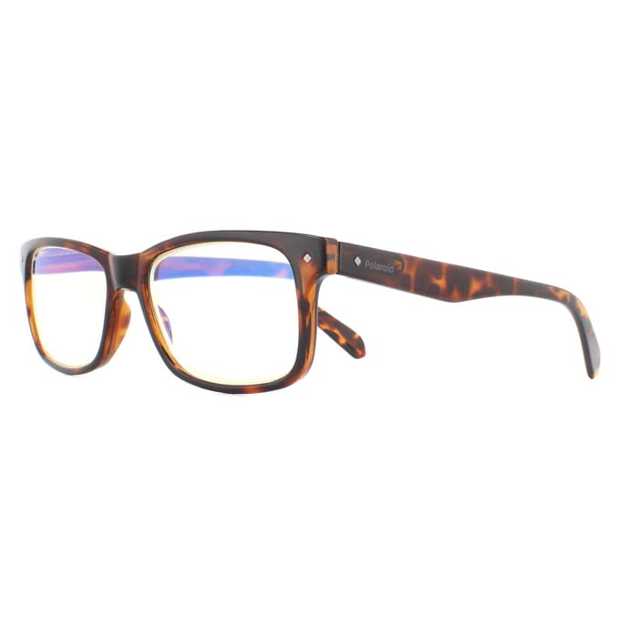 Polaroid rechthoekige Havana unisex vrouwelijke bril frames
