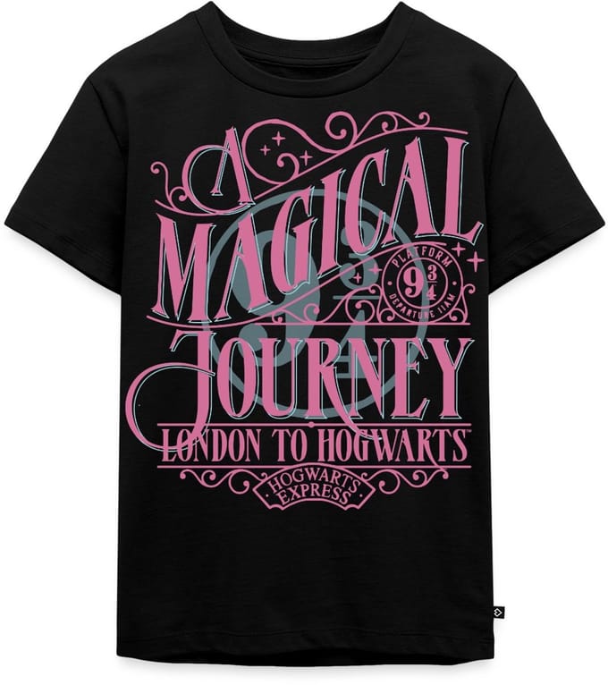 Harry Potter Perron 9 ¾ Ontwerp In Roze & Blauw Premium T Shirt Kinderen