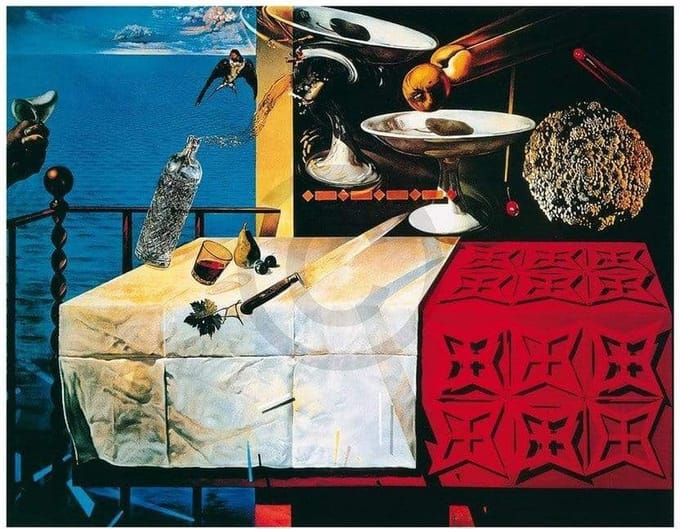 Kunstdruk Salvador Dali - Natura morte vivente 80x60cm