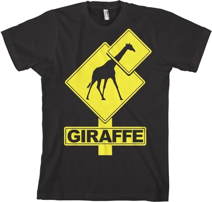 Hybris T-shirt met giraf-logo, zwart