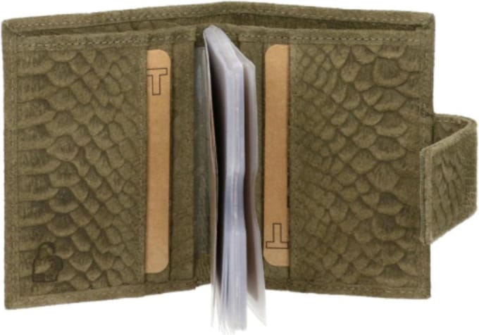 Cardholder- Groen - Suede