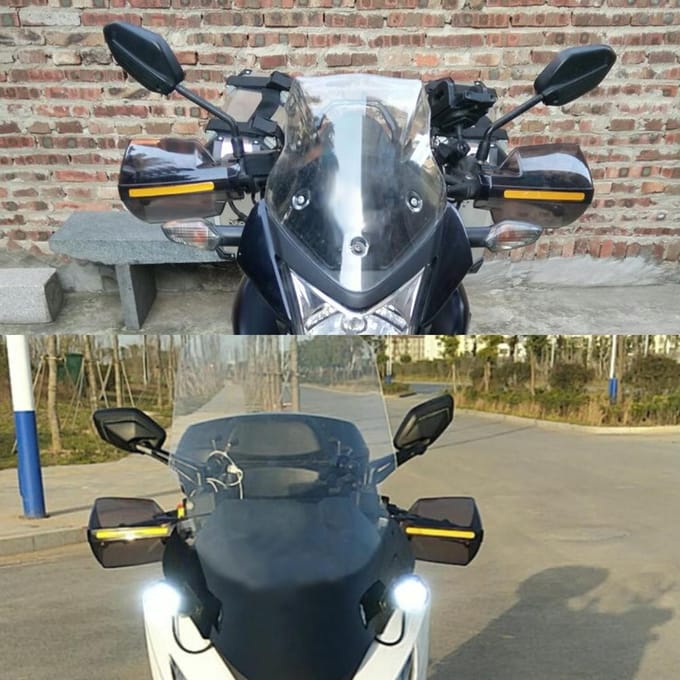 Universele Motorfiets Stuur Handbeschermer Schild Winddicht Windscherm Beschermer black