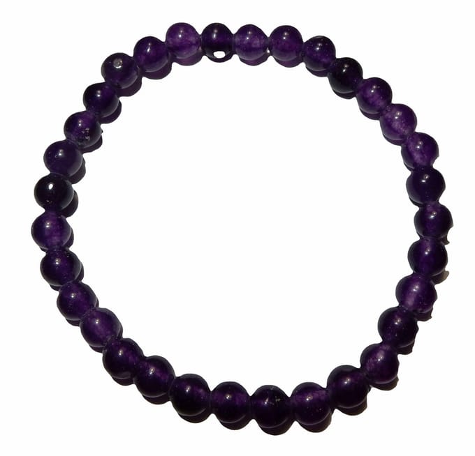 Amethist Elastische Armband 6 mm.