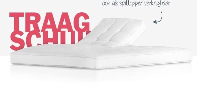 Traagschuim Split topdekmatras 6 cm 200 x 200 cm