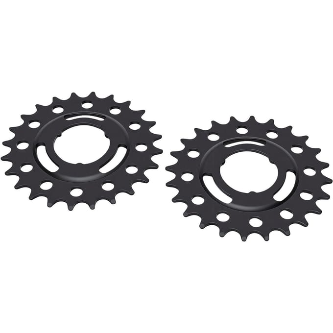 2 pièces Roue libre à pignon fixe Acier au carbone Pignon à 24 dents avec trou Haute dureté pour vélo à pignon fixe black