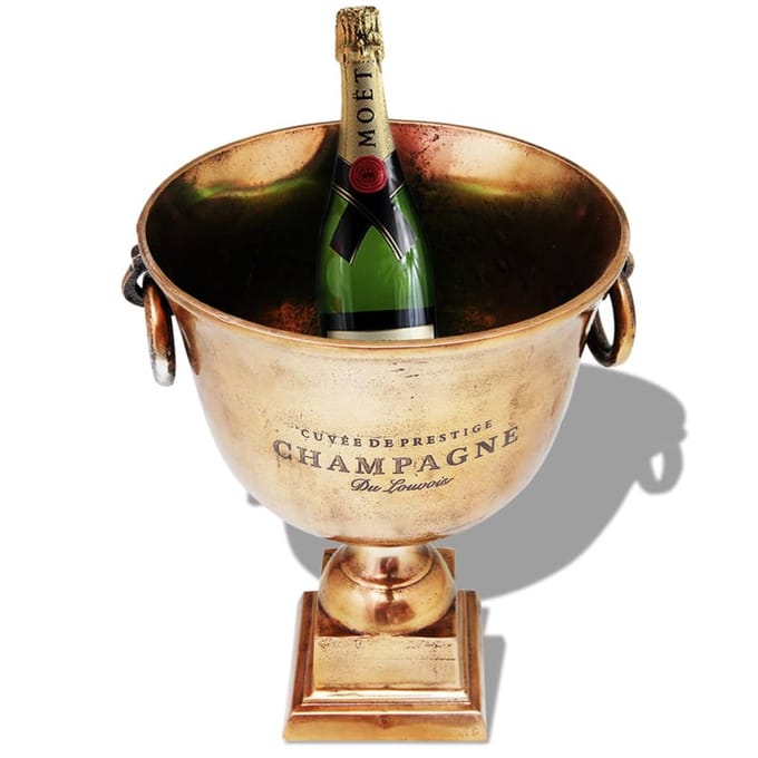 Vidaxl Champagne-emmer in de vorm van een kelk, Koperkleurig, Bruin