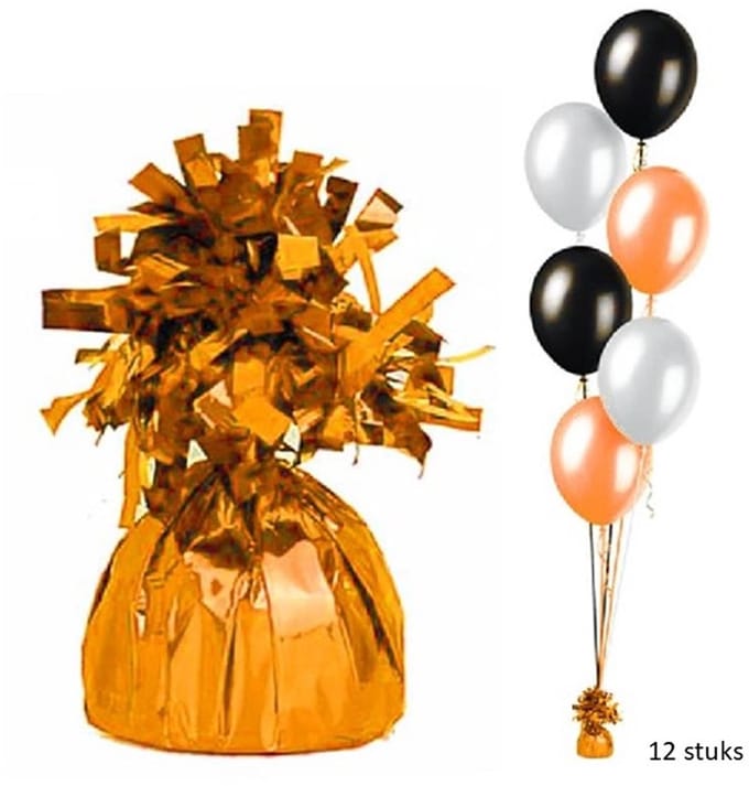 12 STUKS Ballon gewicht koper - oranje.