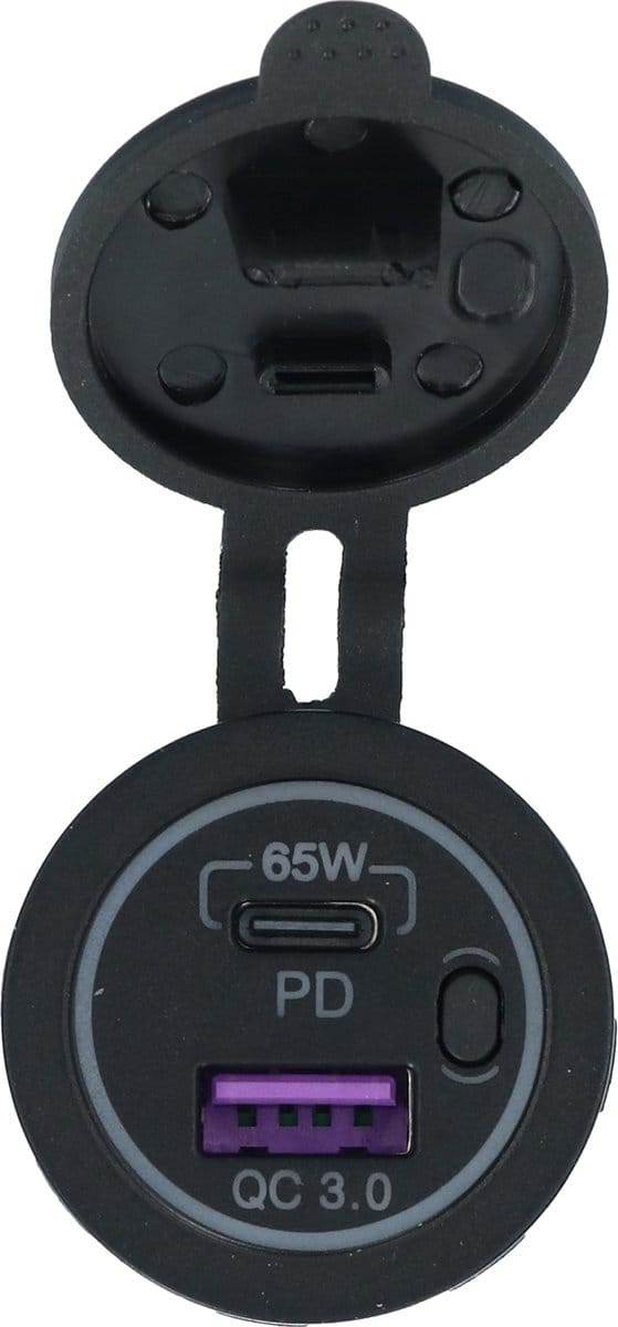 Carpoint Inbouw Aansluiting USB/USB-C 65W Snellader