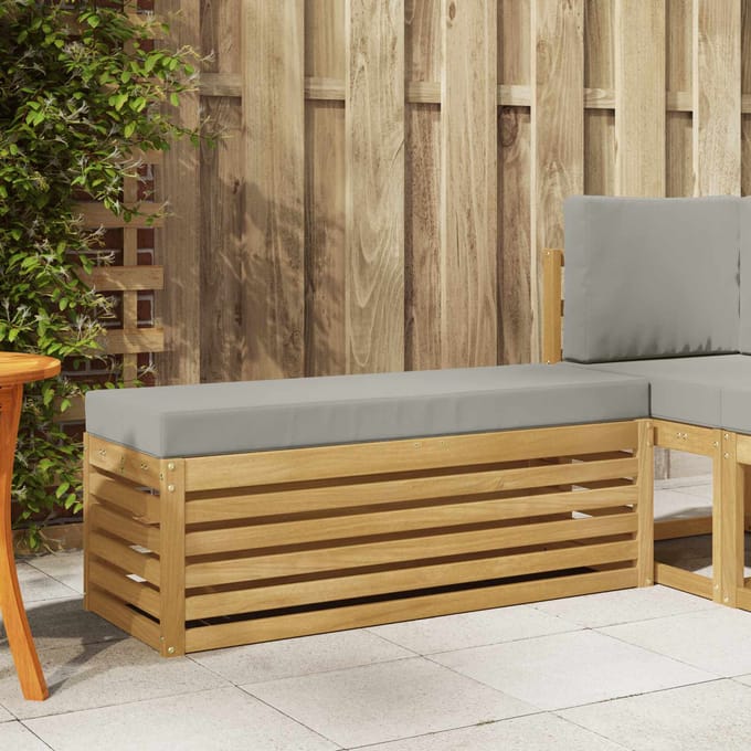 vidaXL - Buitenstoel - Bank - Massief - Acacia - Hout - Wit