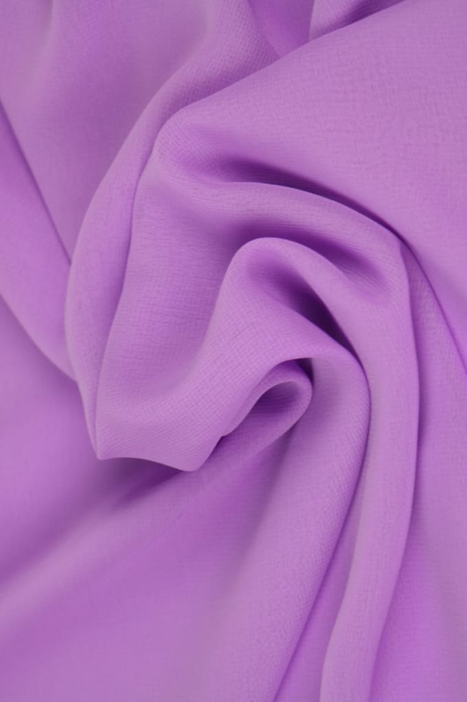 15 meter chiffon stof - Lila - 100% polyester
