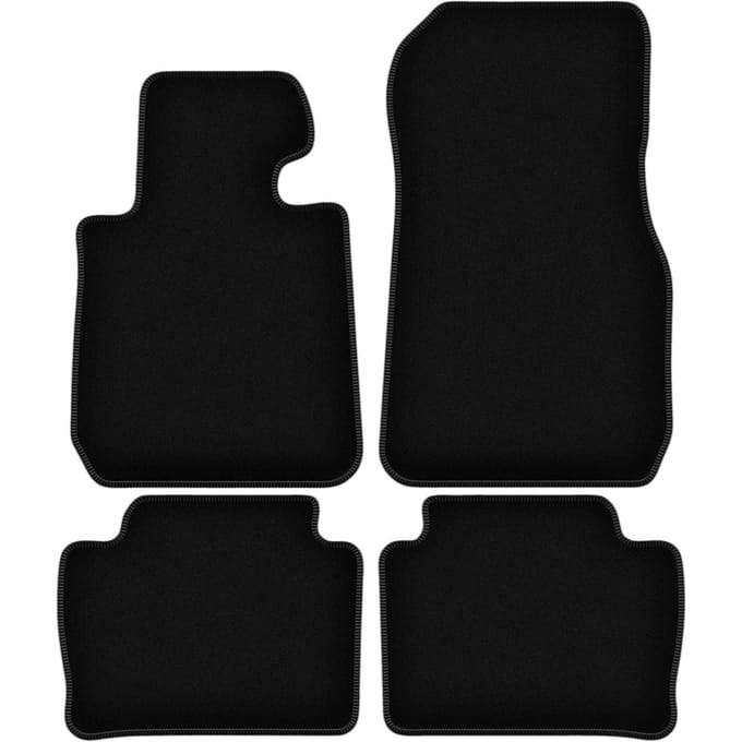 BASIC zwarte veloursmatten voor: BMW 3 F30 sedan (2011-2018)