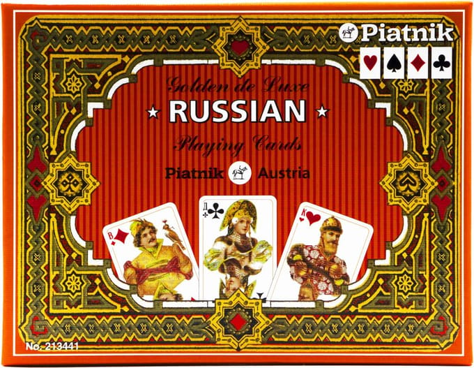 Piatnik Russische Gouden Speelkaarten - 2 Dekken Lux