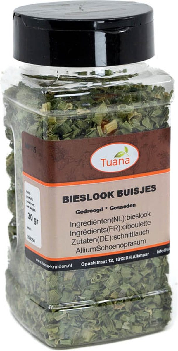 Tuana Kruiden - Bieslook Buisjes - Strooibus 25 Gram - Tuanashop - MP-B-0010