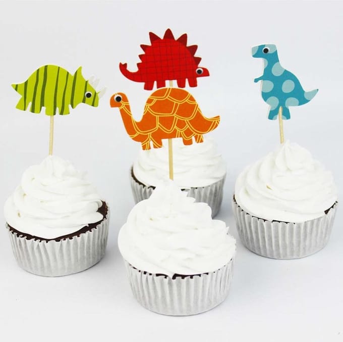 48x Leuke Dinosaurus cocktailprikkers