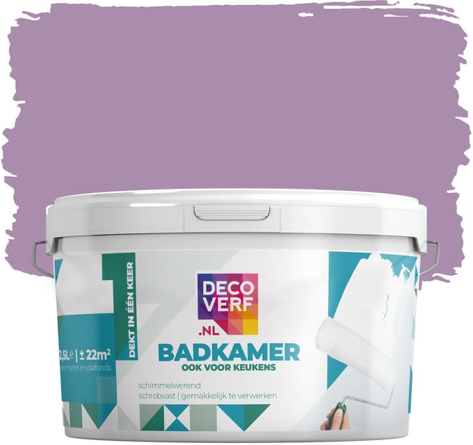 Decoverf badkamerverf 2.5L purper