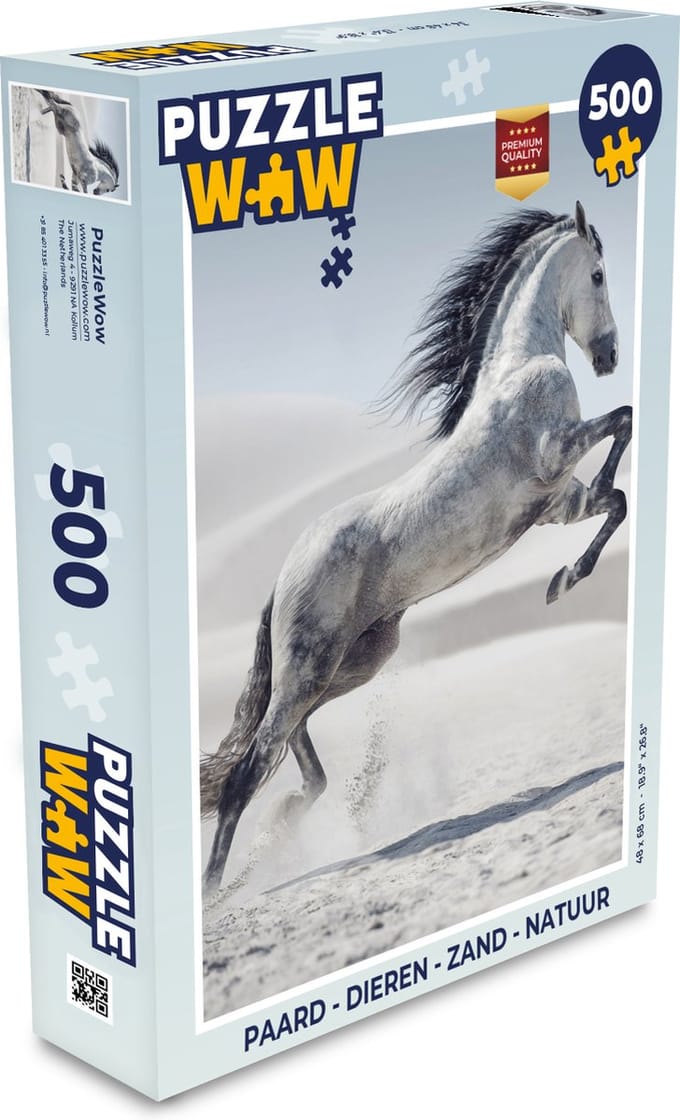 Puzzel Paard - Dieren - Zand - Natuur - Legpuzzel - Puzzel 500 stukjes