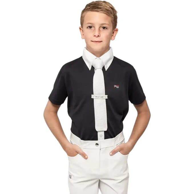 Ruitershirt met korte mouwen voor Junioren Premier Equine Mini Antonio