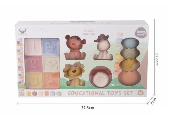 15-delige soft speelgoed set pastel kleuren Interactief speelgoed