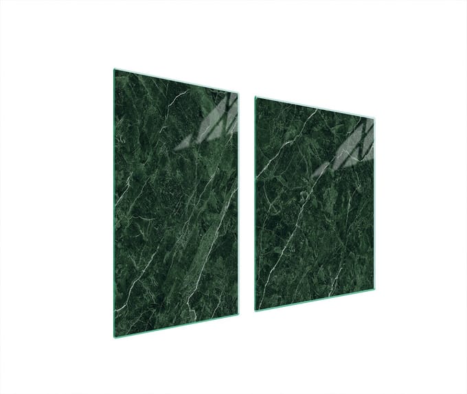 TMK ArtDeko - Snijplank - Glas - Marmereffect - 100x52 cm