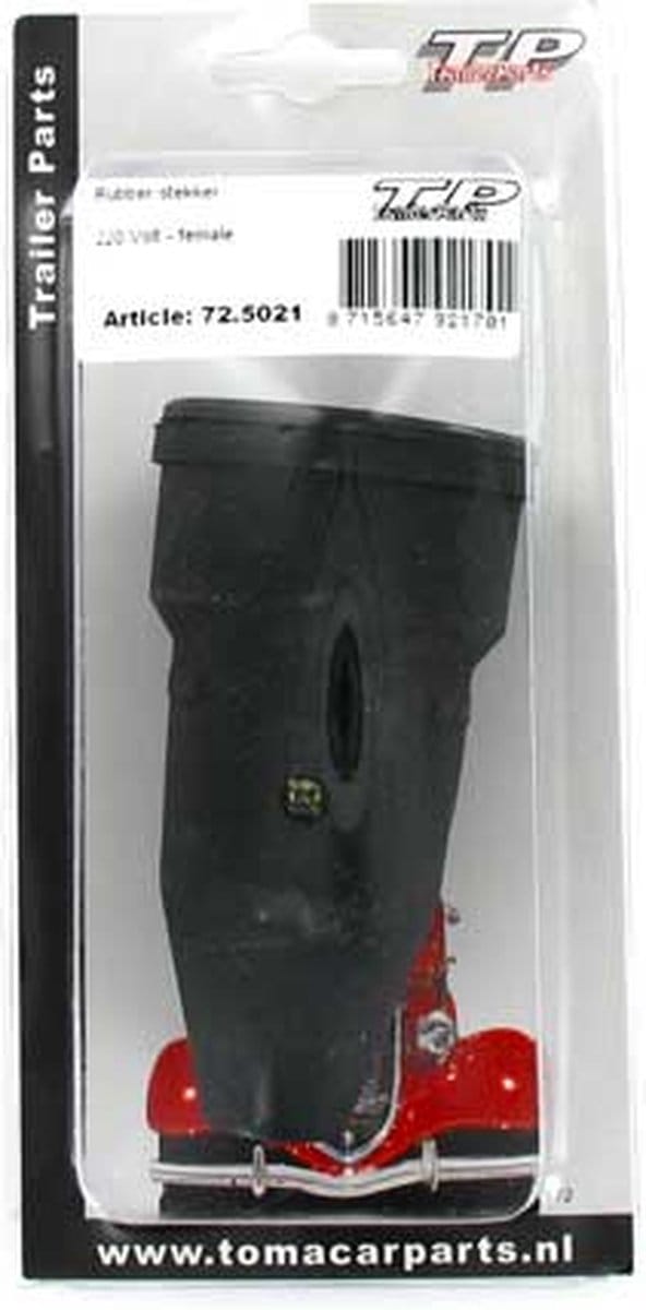Rubber stekker 220 Volt female - blister