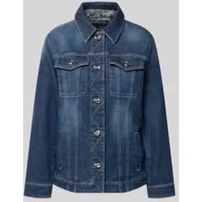 regular fit jeansjack met lyocell