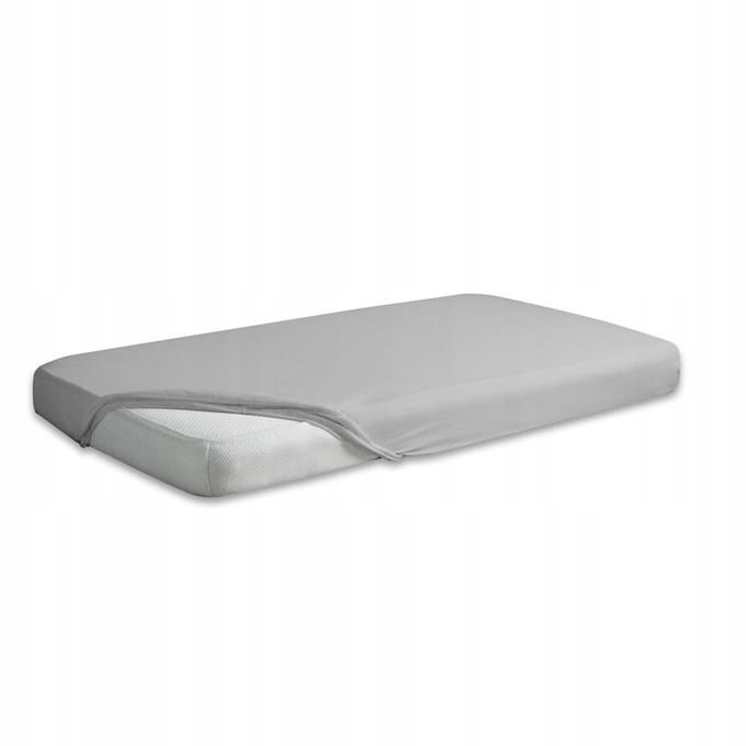 Jersey Hoeslaken 90x200cm Grijs met Elastiek - 100% Katoen