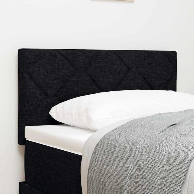 vidaXL - LED - Hoofdbord - Zwart - Stof