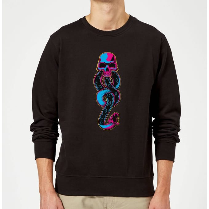 Harry Potter Dark Mark Neon trui - Zwart - S