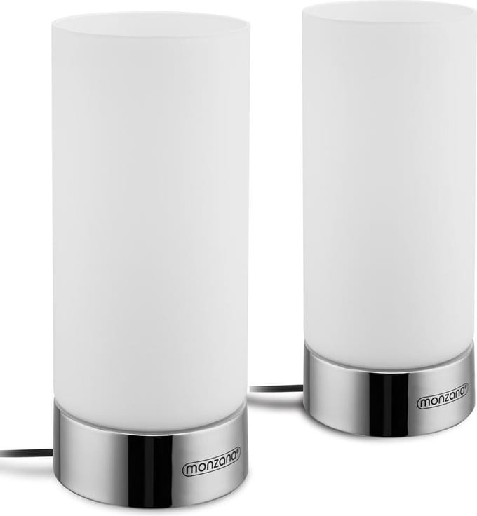 Monzana Tafellamp Lumo - 2 Stuks Touch Dimbaar - Grijs