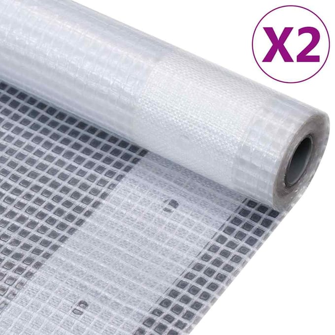 vidaXL - Dekzeilen - 2 - st - Leno - 260 - g/m² - 2x15 - m - wit