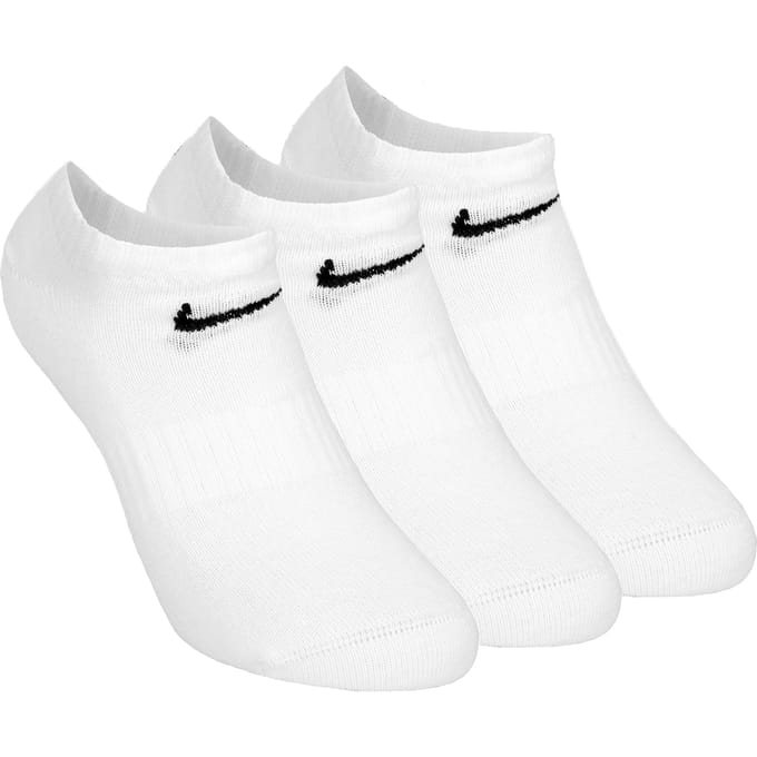 Heren Nike Everyday Demping No-Show Sokken (3 paar) 'Wit/Zwart' XL white