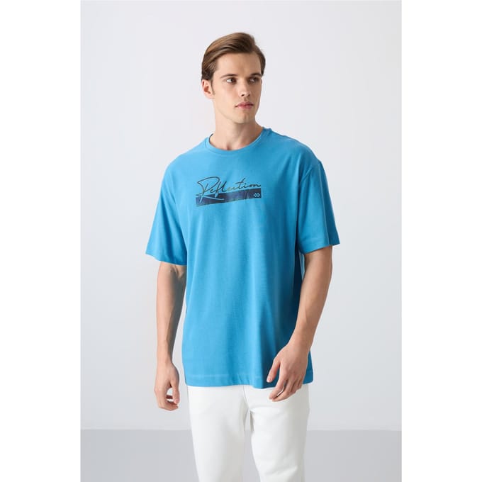 Overmaat T-shirt van Katoenmix met Print