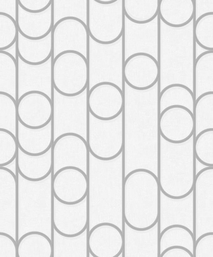 Dutch Wallcoverings - Galactik dessin wit/grijs