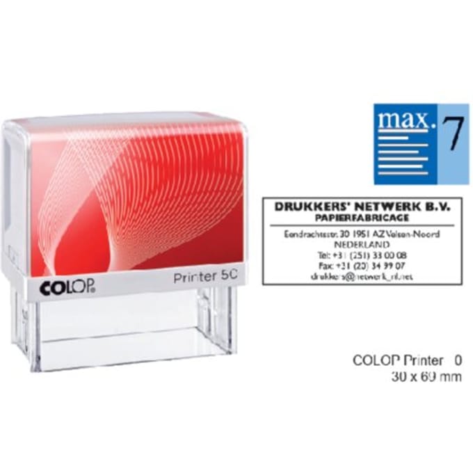 Tekststempel Colop Printer 50 personaliseerbaar 7regels 69x30mm